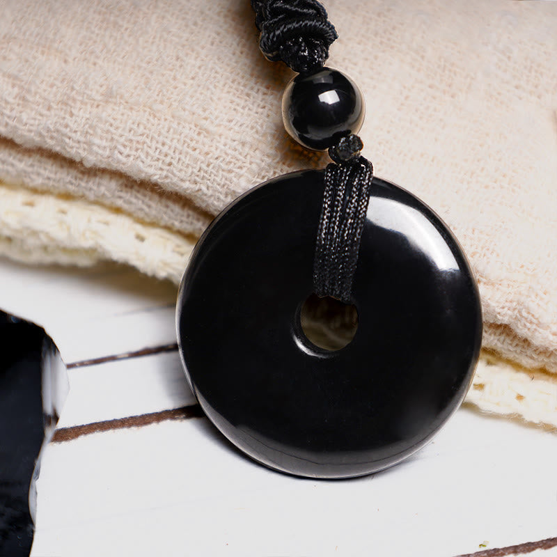 Collier avec pendentif porte-bonheur en Buddha Stones précieuses en cristal de guérison