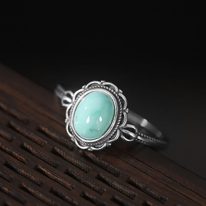 Bague de protection en argent sterling 925 avec agate rouge turquoise tibétaine - image 3