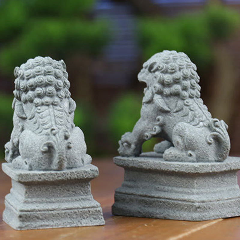 Buddha Stones Lion Fu Foo Chiens Éléphant Éloignez le Mal Bénédiction Décoration de la Maison