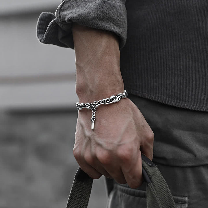 Bracelet d'équilibre en cuivre tressé torsadé de style viking Buddha Stones
