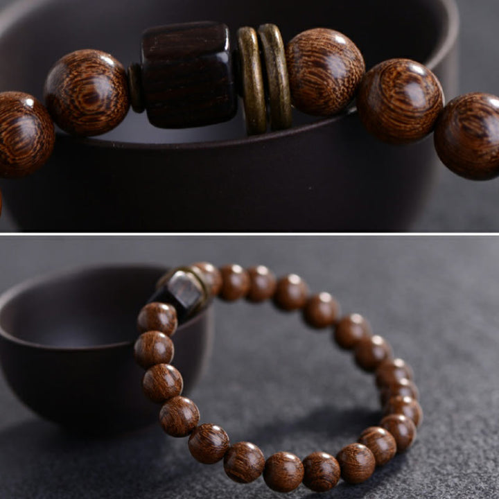Bracelet de spiritualité en bois de Phoebe Zhennan Buddha Stones
