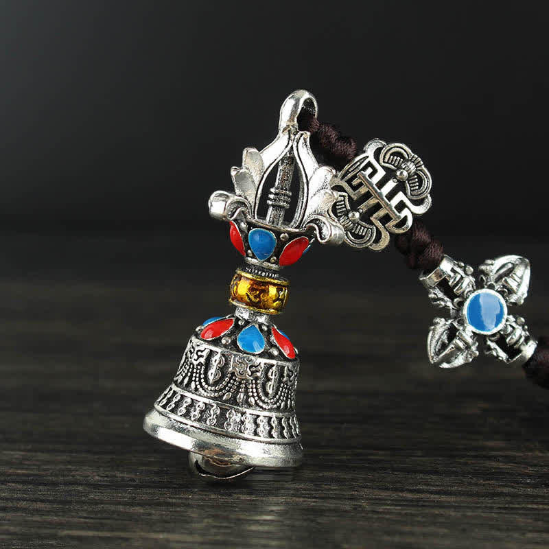 Décoration suspendue de voiture spirituelle du Tibet Om Mani Padme Hum Vajra Dorje
