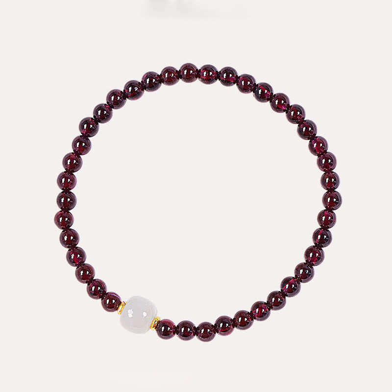 Bracelet de purification en perles de jade et grenat naturel Buddha Stones