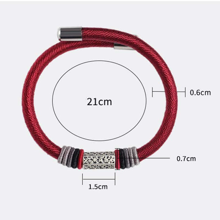 Bracelet en argent sterling 925 Buddha Stones et symbole de la paix Om Mani Padme Hum - image 9