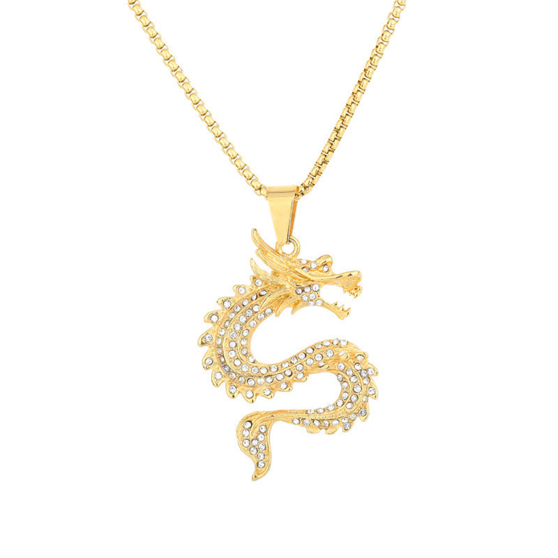 Collier pendentif protection en zircon Buddha Stones et dragon du zodiaque chinois - image 5