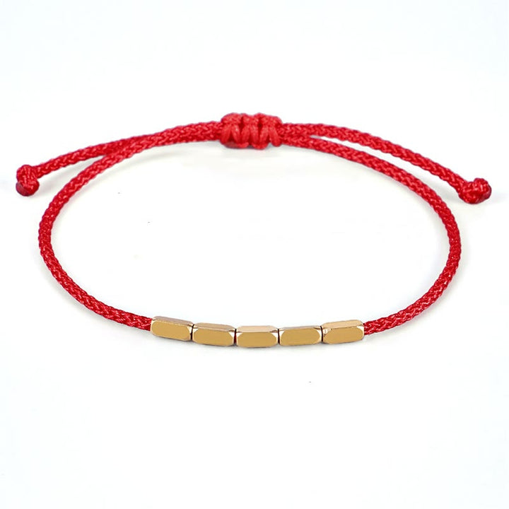 Bracelet tressé de protection en perles de cuivre fabriquées à la main par Buddha Stones