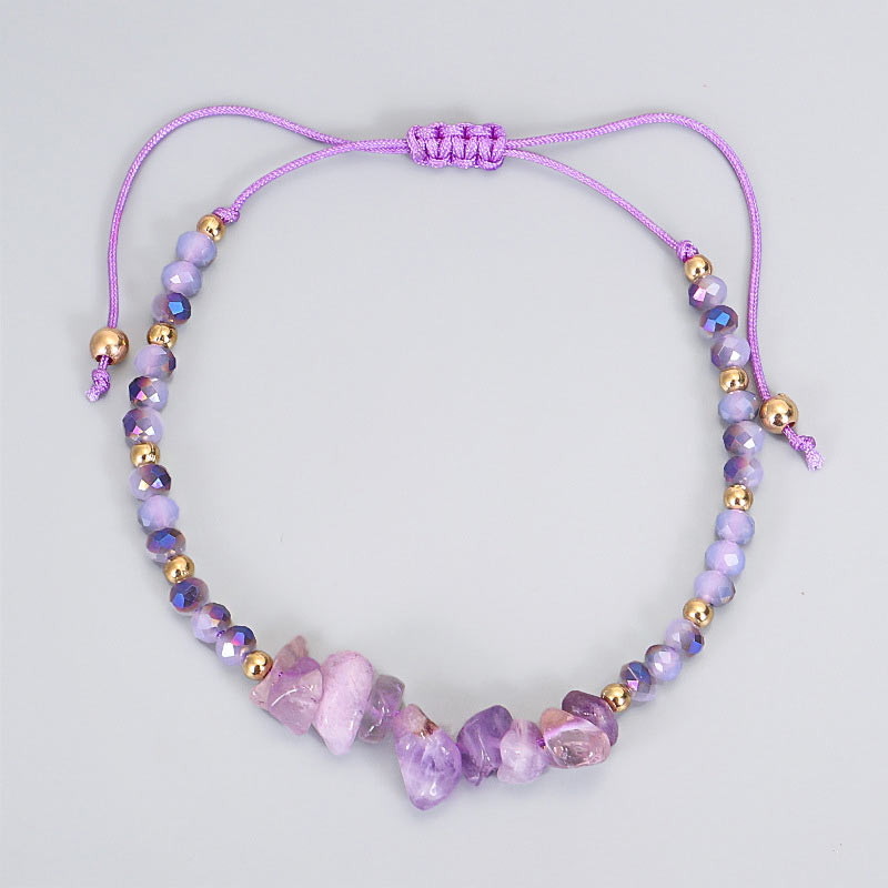 Bracelet tricoté purifiant en améthyste Buddha Stones