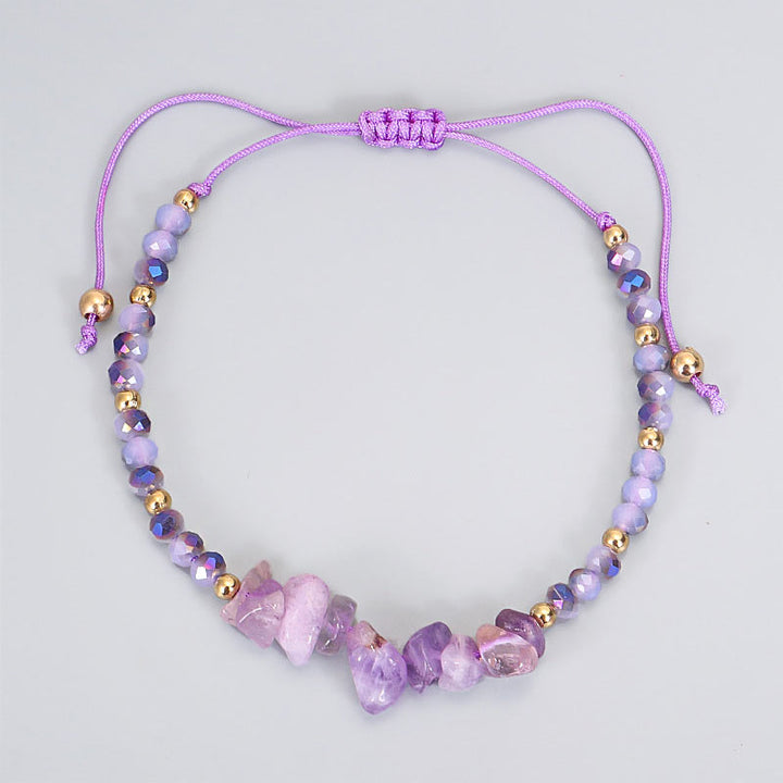 Bracelet tricoté purifiant en améthyste Buddha Stones