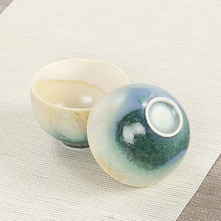 Tasse à thé créative en céramique verte Buddha Stones Tasses à thé Kung Fu