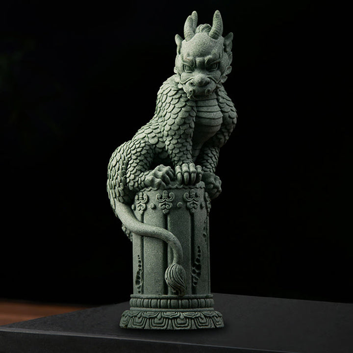 Buddha Stones Feng Shui Debout Assis Dragon Succès Chance Décoration de la Maison