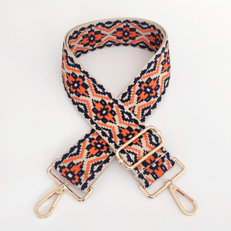 Bandoulières brodées multicolores pour sac à bandoulière