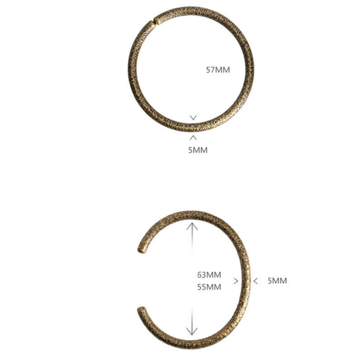 Bracelet manchette ajustable en cuivre au design rustique avec Buddha Stones