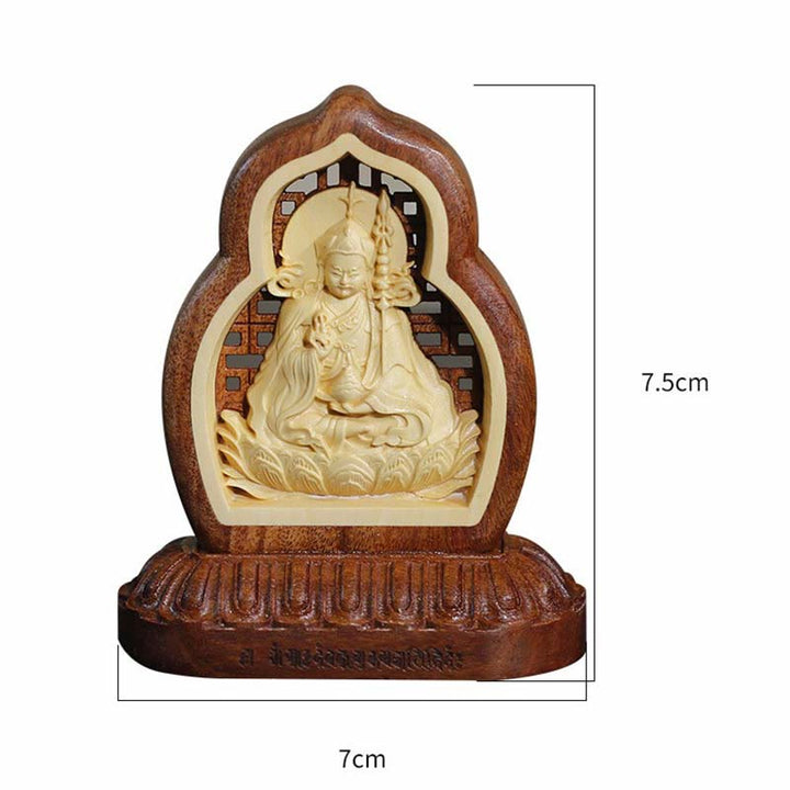 Buddha Stones Guru Rinpoché bouddha Padmasambhavan sérénité bois gravé Statue Figurine décoration - image 7