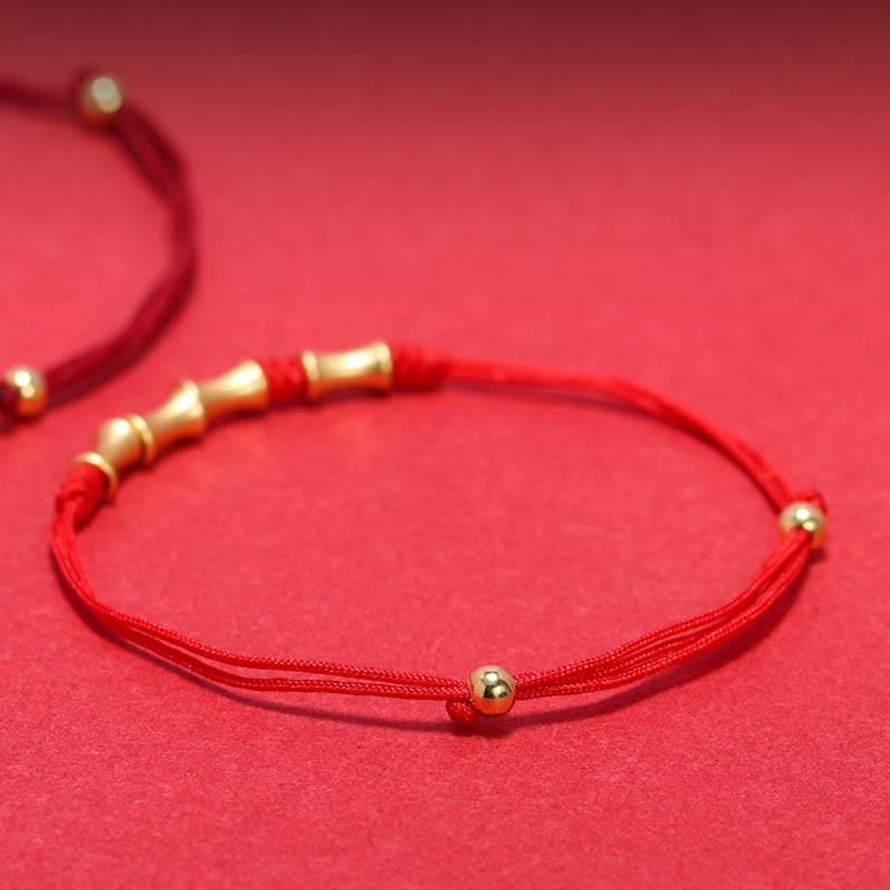 Bracelet tressé en argent sterling 925 Buddha Stones et motif bambou - image 3