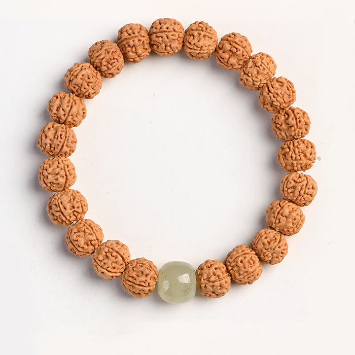 Bracelet de richesse et de bon augure en Buddha Stones tibétaines Rudraksha Bodhi Seed