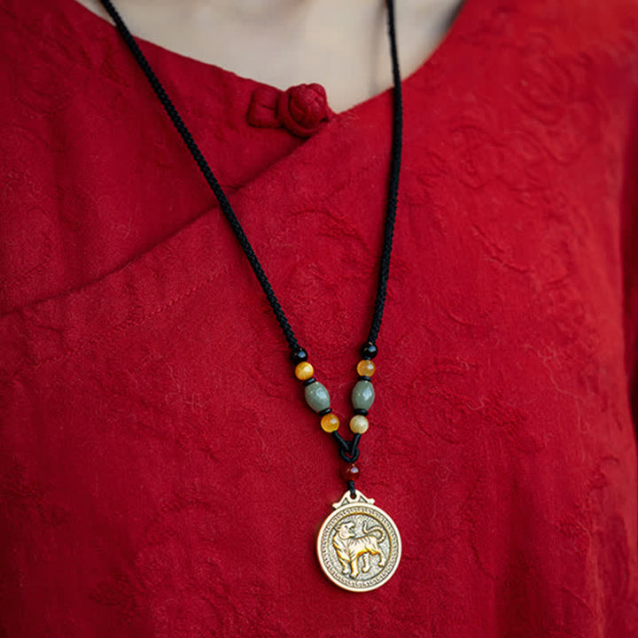 Collier avec pendentif et 12 bénédictions du zodiaque chinois - image 9