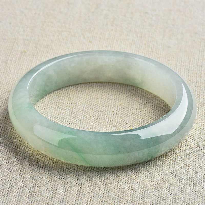 Bracelet jonc en jade naturel, porte-bonheur, guérison et prospérité