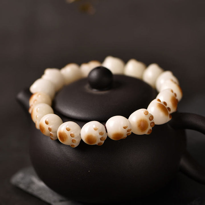 Bracelet de paix en forme de patte de chat mignon avec Buddha Stones et graines de Bodhi - image 9
