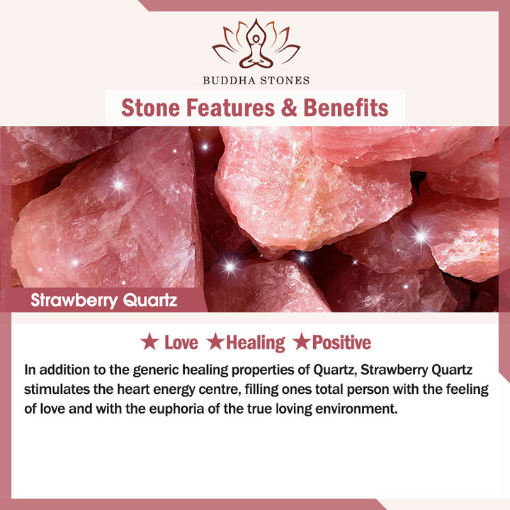 Buddha Stones double tour en tourmaline naturelle, quartz fraise, améthyste, paix et sagesse