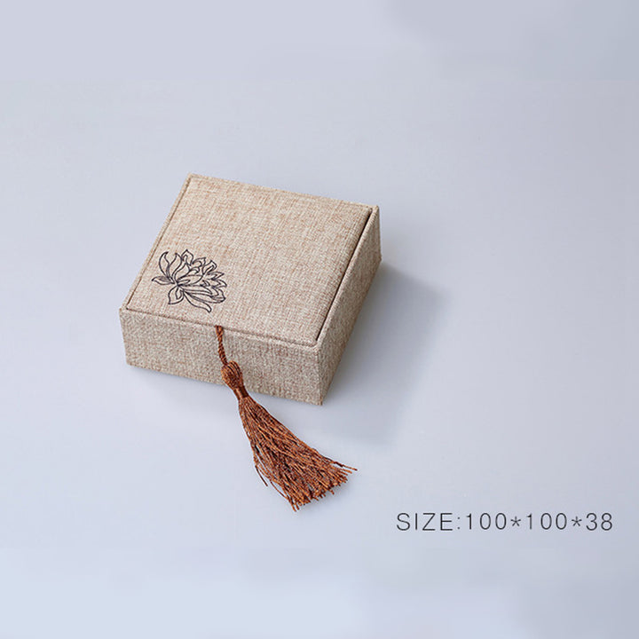 Coffret de rangement pour bijoux motif lotus Buddha Stones Coffret cadeau pompons - image 8