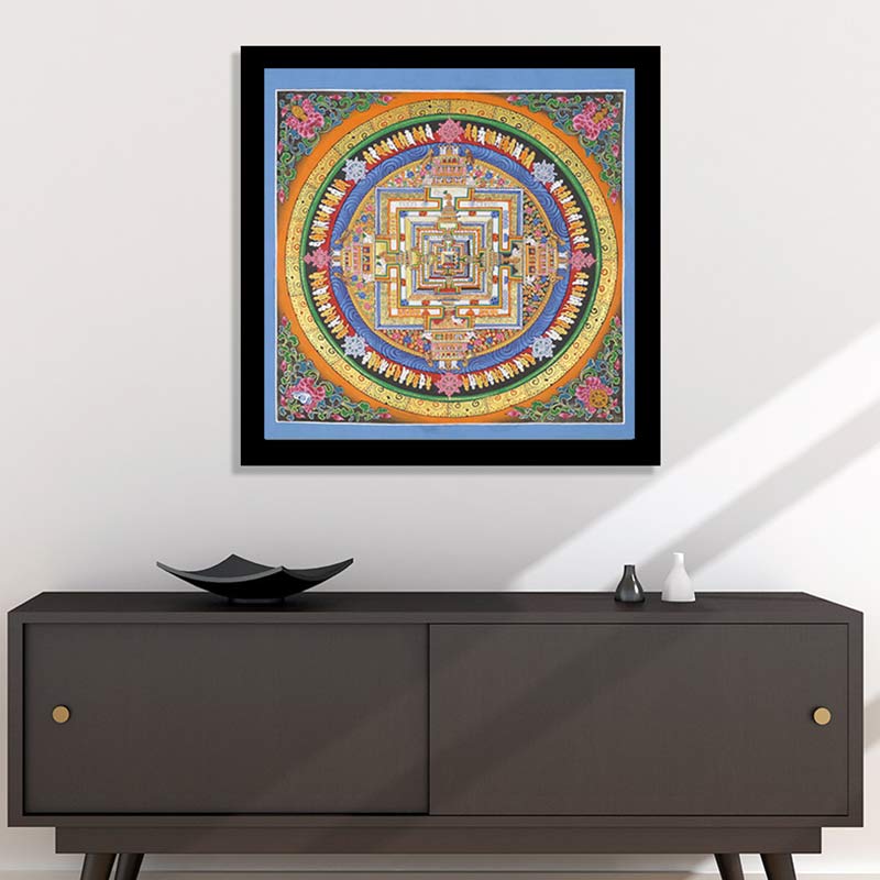 Peinture Thangka tibétaine en Buddha Stones , bénédiction, décoration faite à la main
