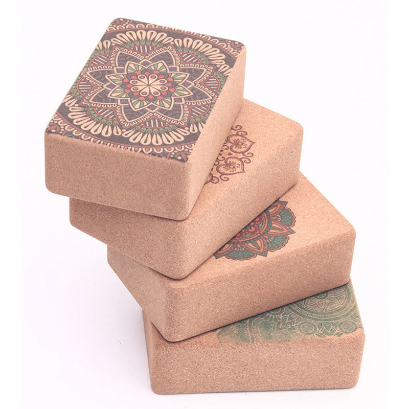 Buddha Stones Bloc de liège pour yoga de pleine conscience Mandala tibétain - image 6