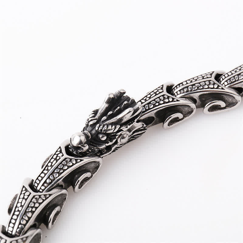 Collier pendentif de protection en acier titane avec motif de dragon et Buddha Stones - image 10