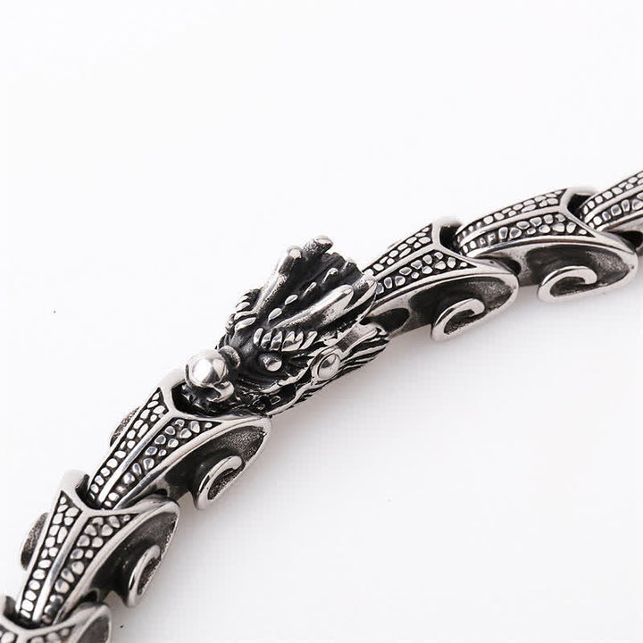 Collier pendentif de protection en acier titane avec motif de dragon et Buddha Stones - image 10