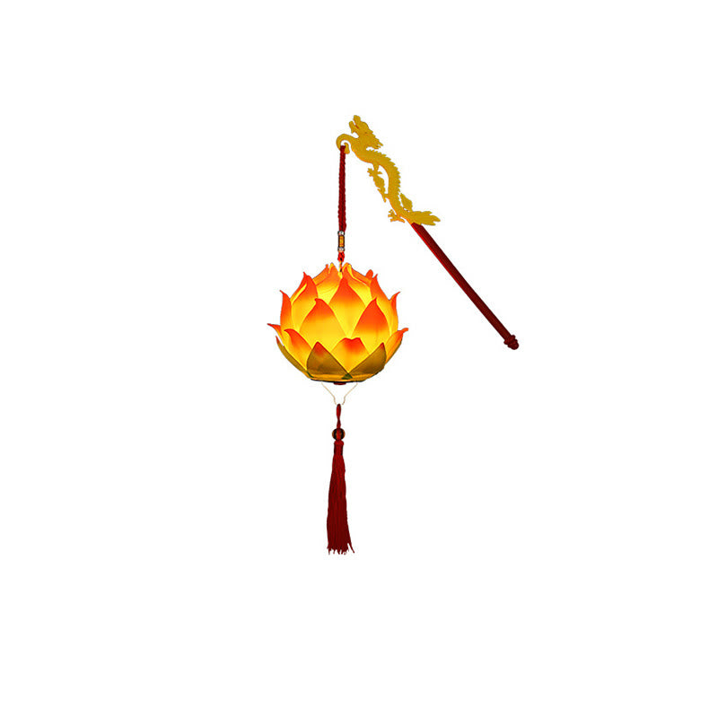 Lampe à pompon en forme de lanterne en forme de Buddha Stones et de fleur de lotus à faire soi-même