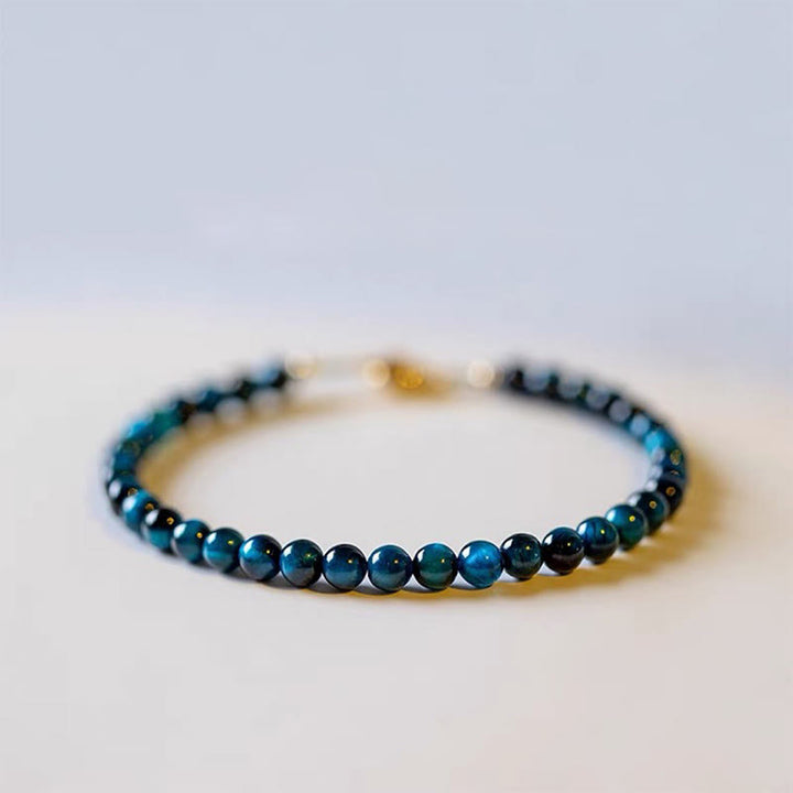 Bracelet de protection en pierre naturelle œil de tigre bleu Buddha Stones