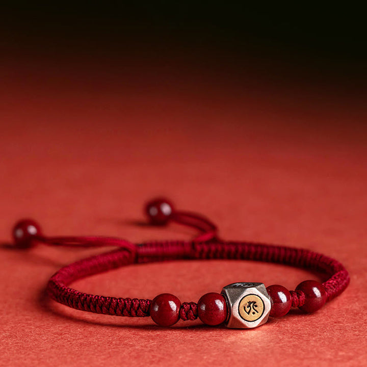 Bracelet en argent sterling 925 et cinabre, symbole du zodiaque chinois, Buddha Stones et symbole de calme. - image 0