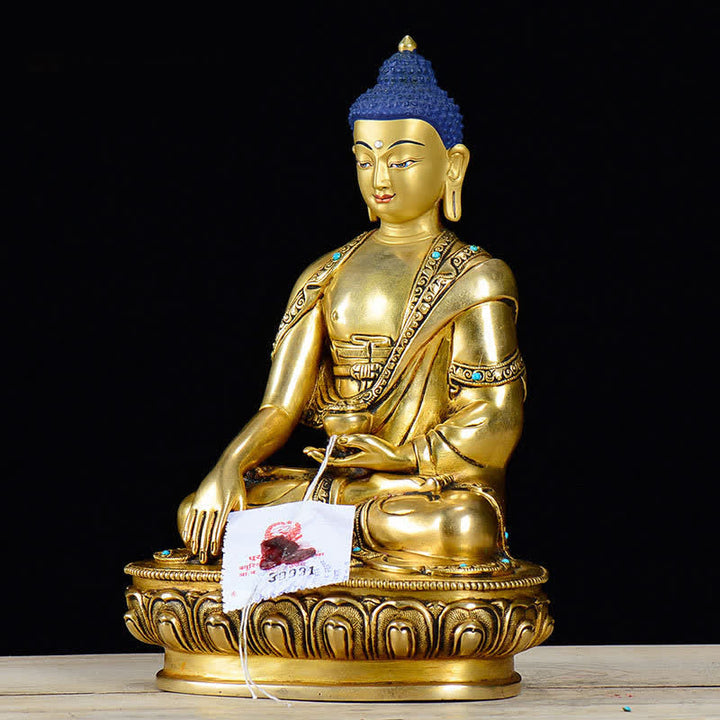 Statue décorative en cuivre de la compassion de Bouddha Shakyamuni - image 3