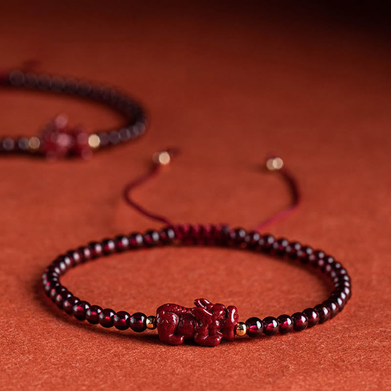 Bracelet en corde de bénédiction calme PiXiu Buddha Stones