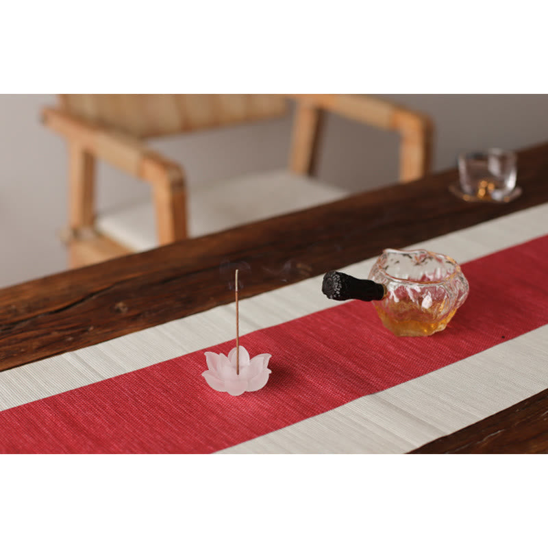 Brûle-encens en forme de bâton de méditation et de guérison en cristal Lotus Liuli de Buddha Stones - image 19