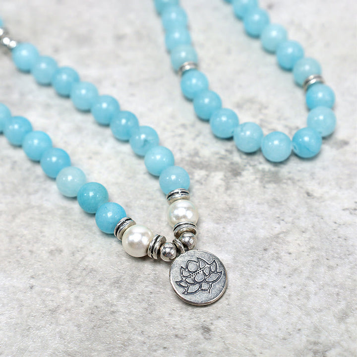 Bracelet Mala de guérison en pierre Buddha Stones
