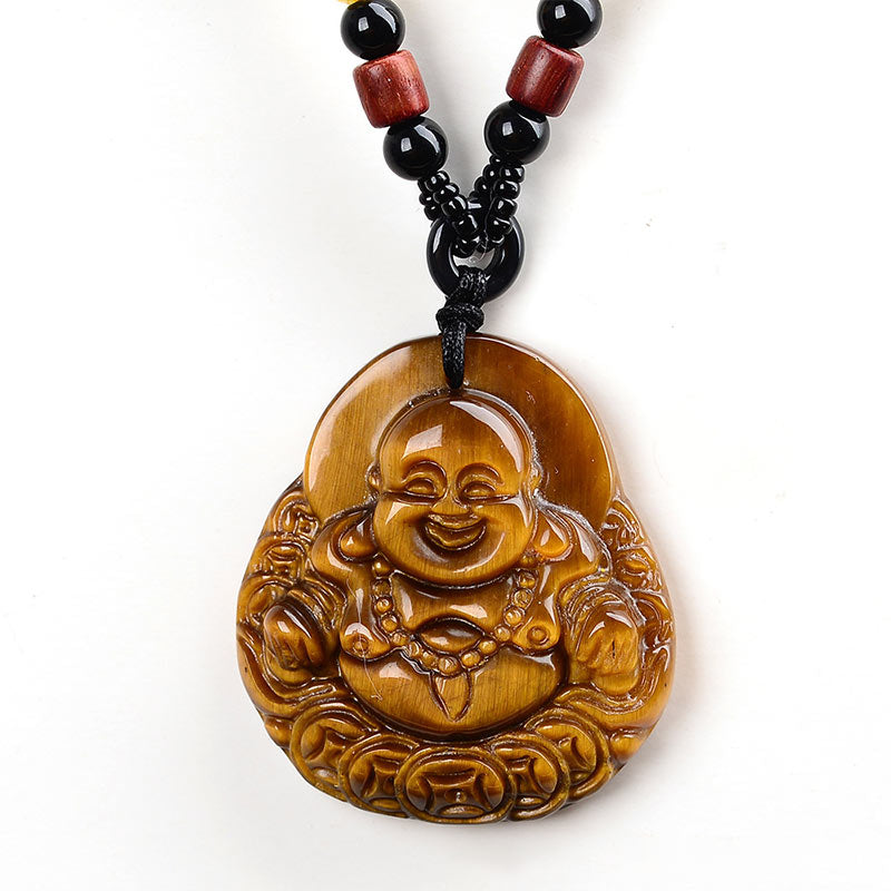 Collier de bénédiction Buddha Stones rieur œil de tigre en pierres de Bouddha - image 5