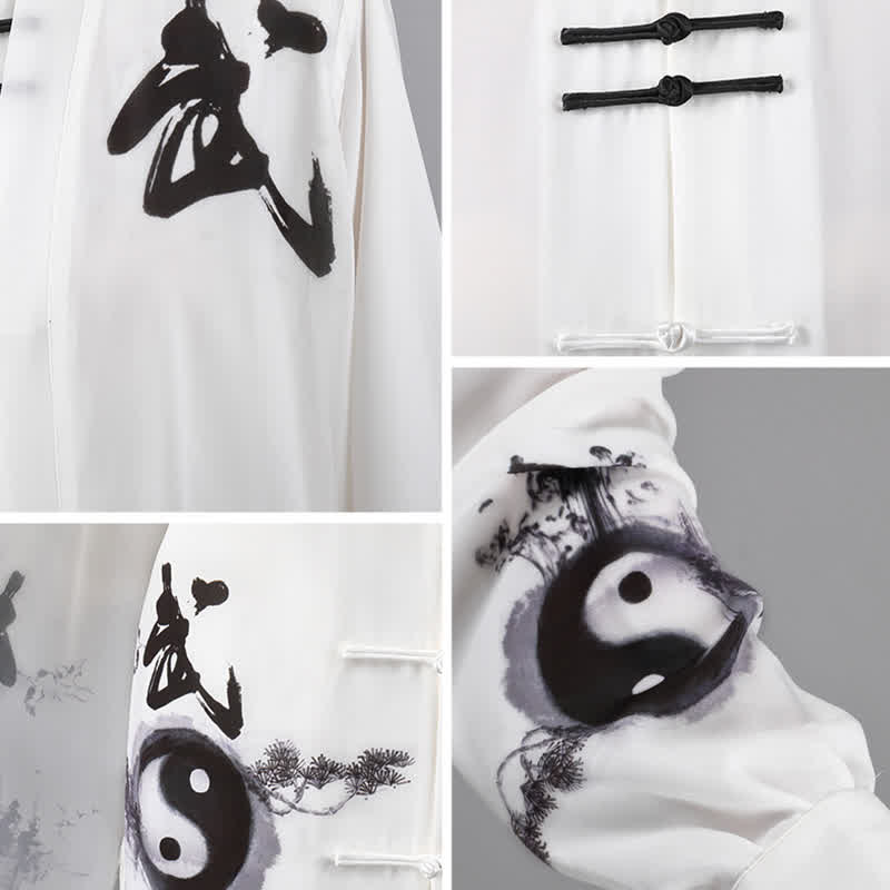 Buddha Stones 3 pièces Yin Yang arbre Tai Chi spirituel Zen pratique méditation prière uniforme ensemble de vêtements unisexe - image 10