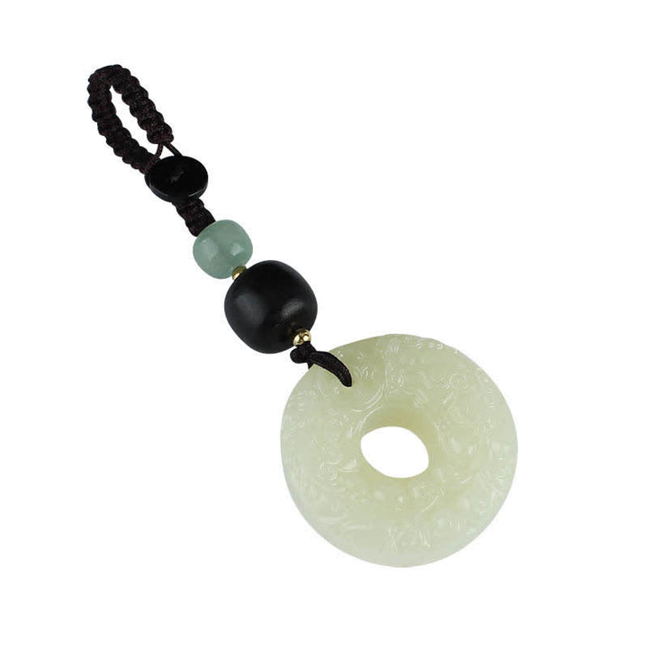 Porte-clés Buddha Stones PiXiu Jade Peace Buckle Abondance Richesse