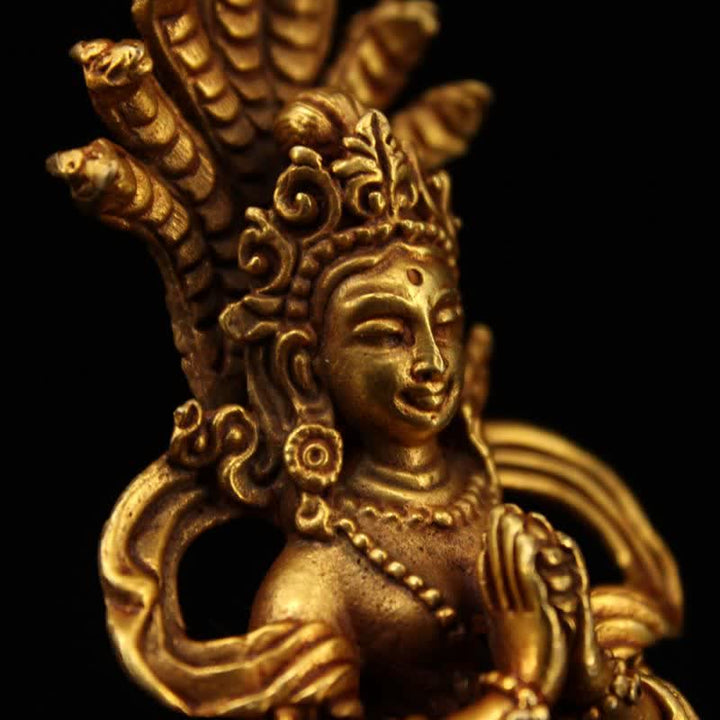 Statue décorative en cuivre de protection du bodhisattva Nagarjuna - image 3