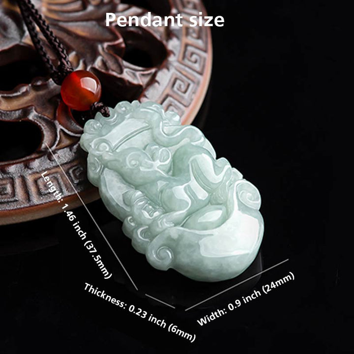 Collier avec pendentif en jade naturel et Buddha Stones représentant les 12 signes du zodiaque chinois - image 4