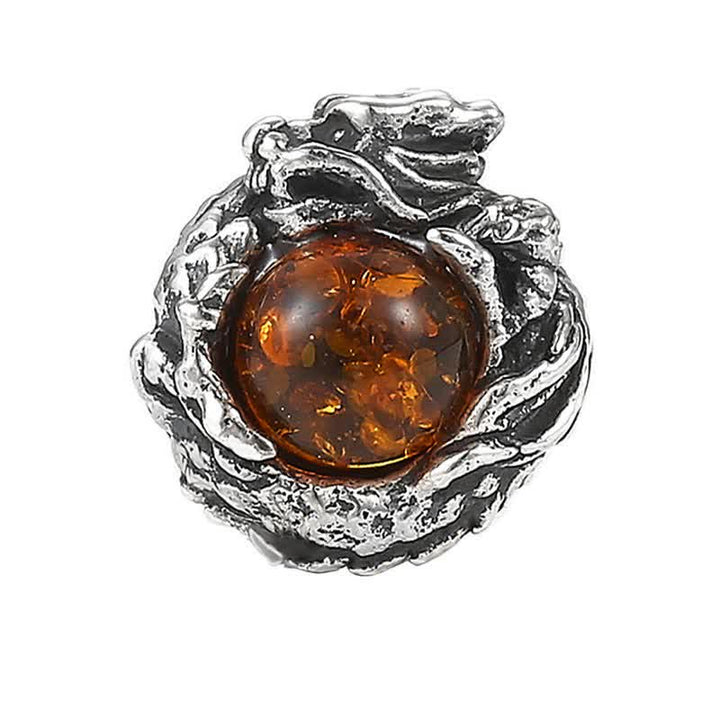 Buddha Stones et ambre naturel, protection du succès du dragon