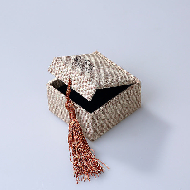 Coffret de rangement pour bijoux motif lotus Buddha Stones Coffret cadeau pompons - Boîte à bagues (60*68*38 mm) - image 1