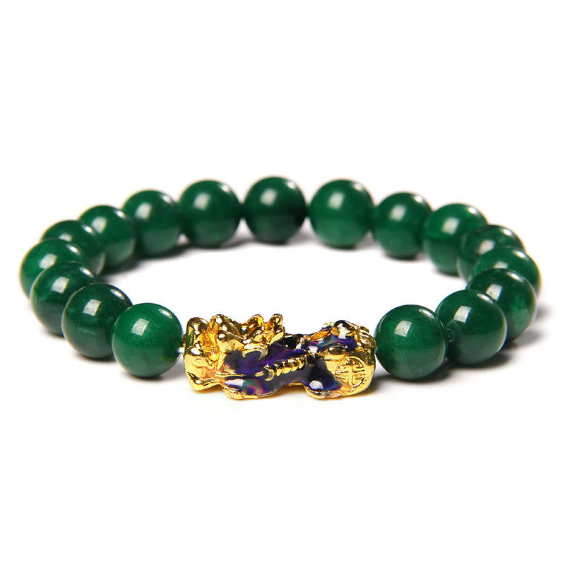 Bracelet de protection d'abondance en jade Pixiu Buddha Stones