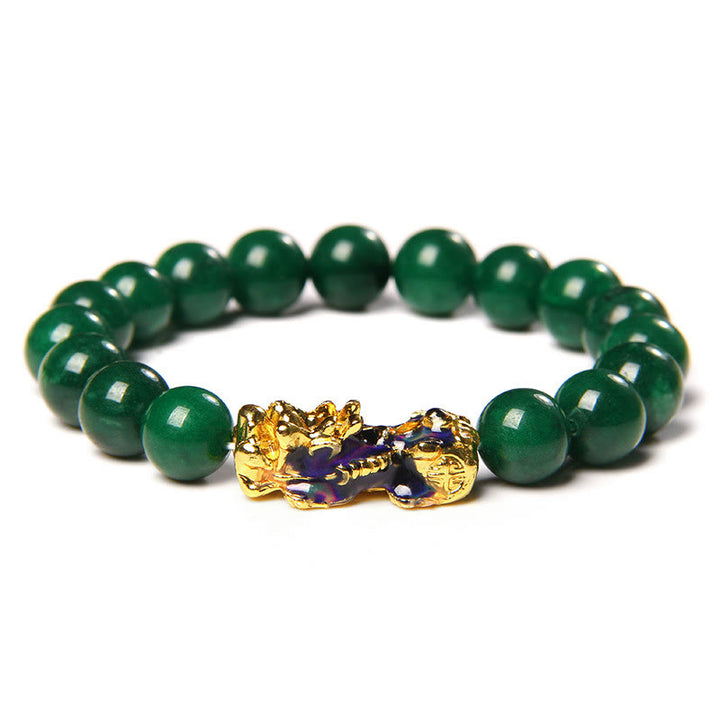 Bracelet de protection d'abondance en jade Pixiu Buddha Stones