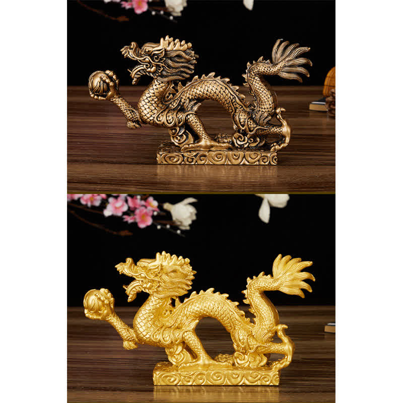 Buddha Stones Feng Shui Dragon Nuage de Bon augure Richesse Chance Décoration