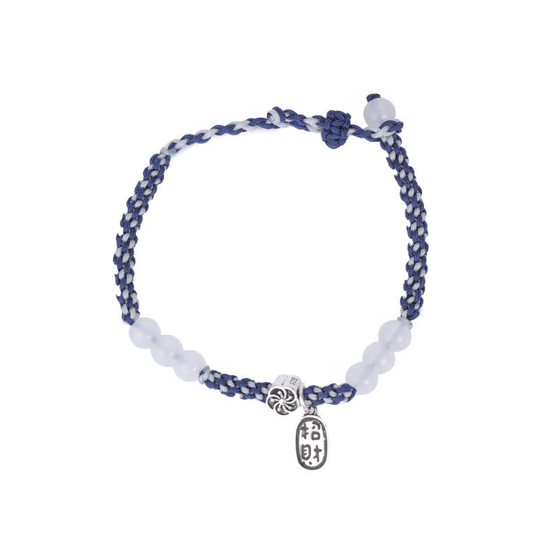 Bracelet porte-bonheur en corde fait main avec Buddha Stones