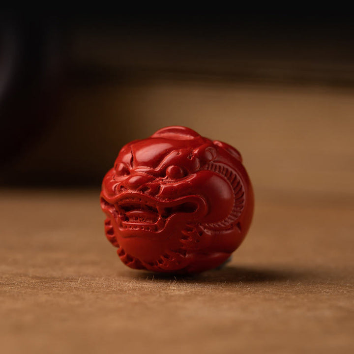 Buddha Stones Tibet Om Mani Padme Hum PiXiu Pièce de cuivre Petite feuille Bois de santal rouge Cinabre Protection Porte-clés