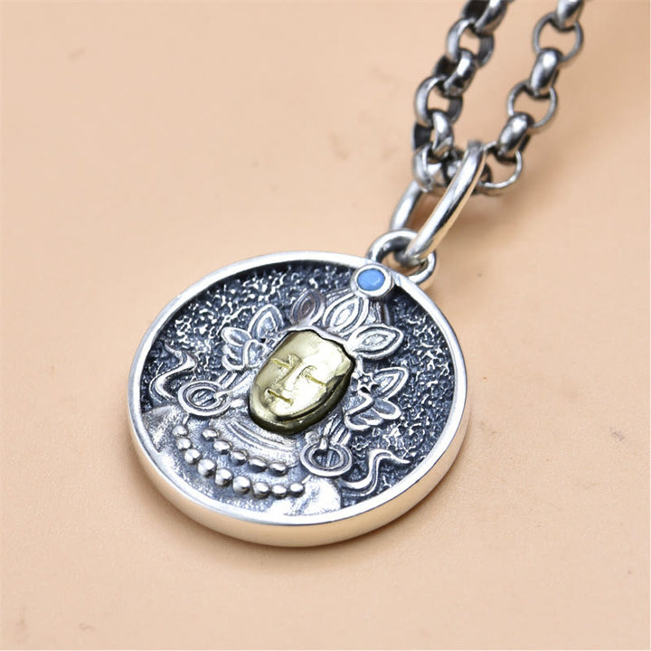 Collier pendentif de protection double Dorje Vajra en argent sterling 925 Buddha Stones - image 5
