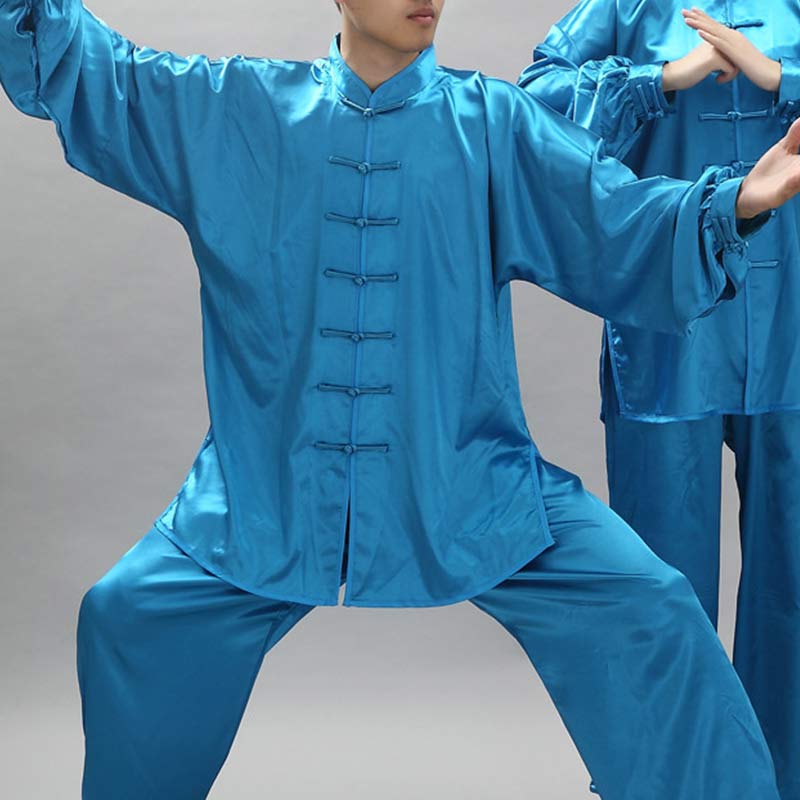 Ensemble de vêtements unisexes à motifs simples avec Buddha Stones pour méditation, prière, spirituel, zen, tai-chi, qigong - Bleu - 2XL- Convient aux États-Unis, au Royaume-Uni, en Australie et en UE - XL - image 23