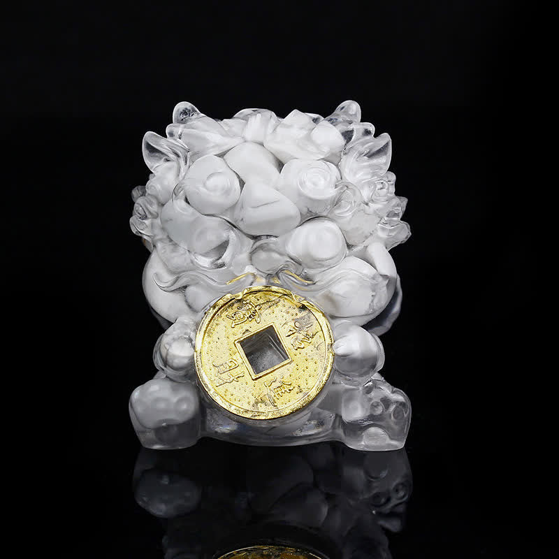 Buddha Stones faites à la main, jolie pièce d'or PiXiu, cristal Fengshui, énergie, richesse, fortune, décoration de la maison